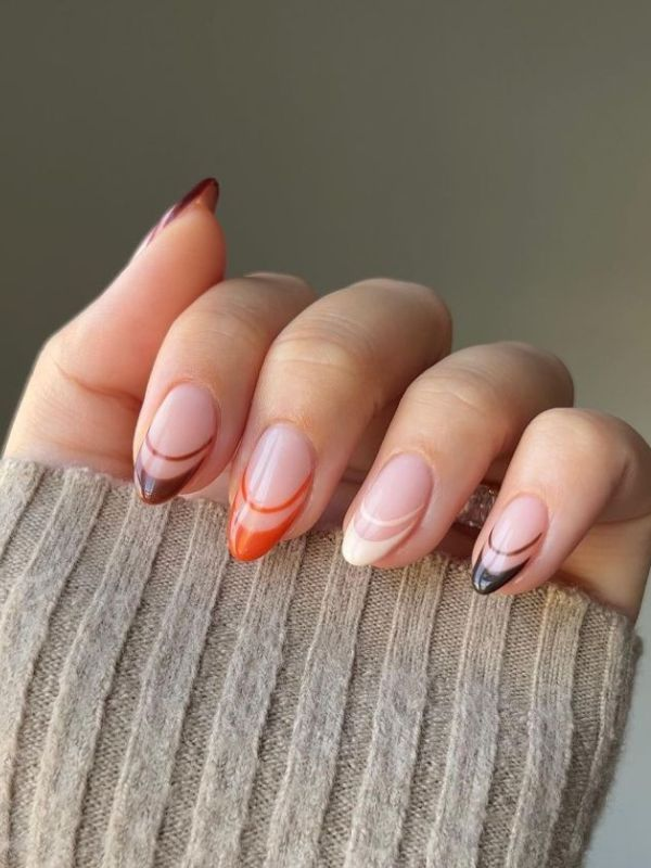 French-Tips-thanksgiving-Nails 