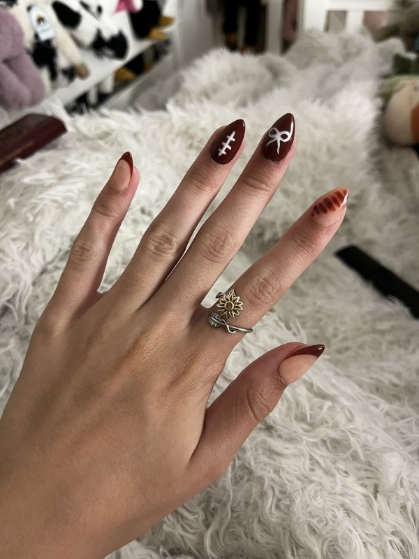 Burgundy-football-nails