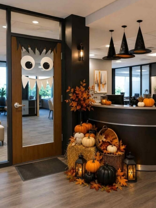 Halloween-office-front-door-decor