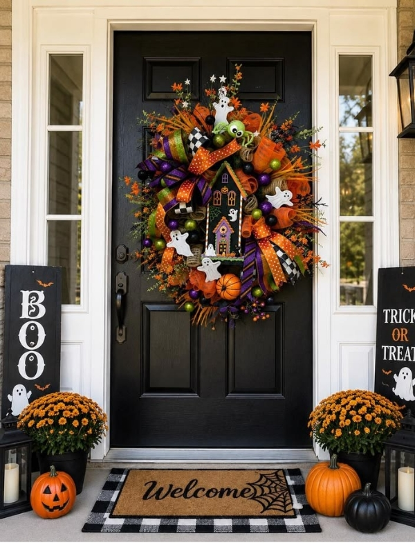 Halloween-front-door-decor-idea 