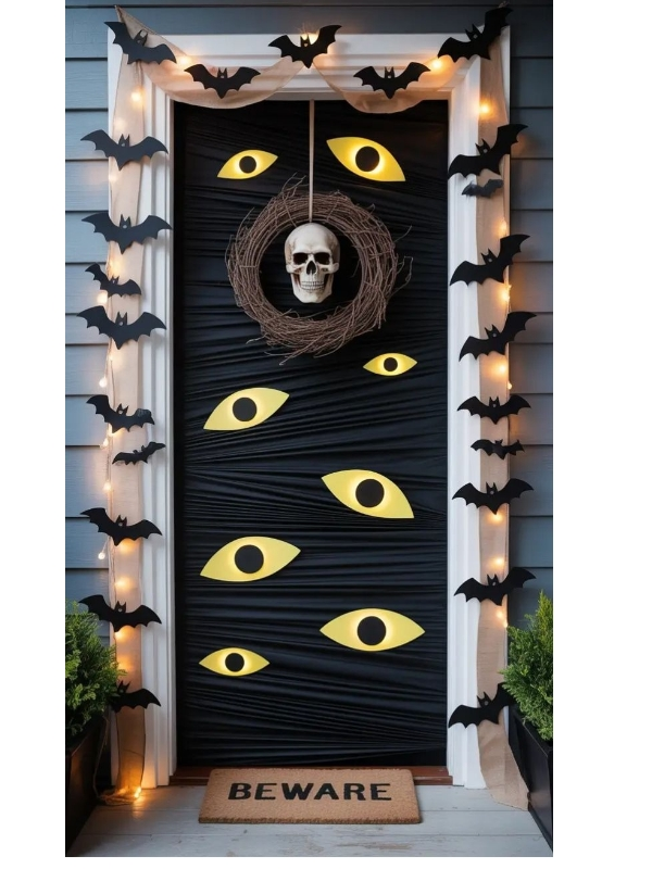Halloween-front-door-decor-idea