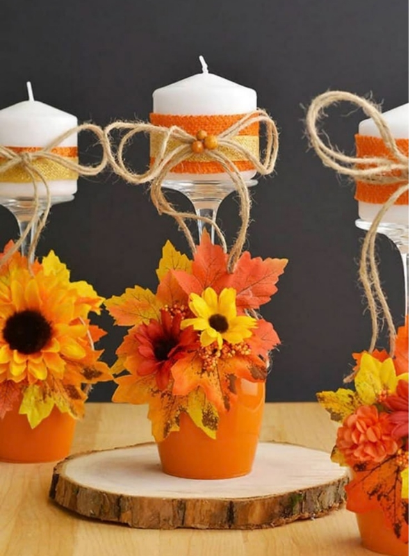 DIY- Thanksgiving -centerpiece-Candle Holder-ideas