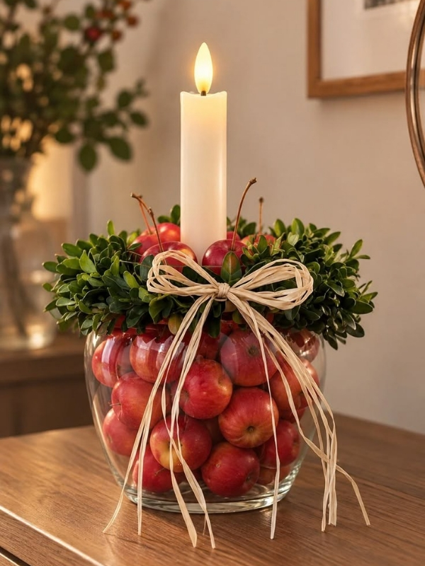DIY Apple-Candle-Thanksgiving-Centerpiece-ideas