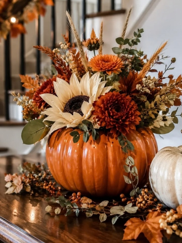 Thanksgiving-centerpiece-DIY Pumpkin Craft-ideas