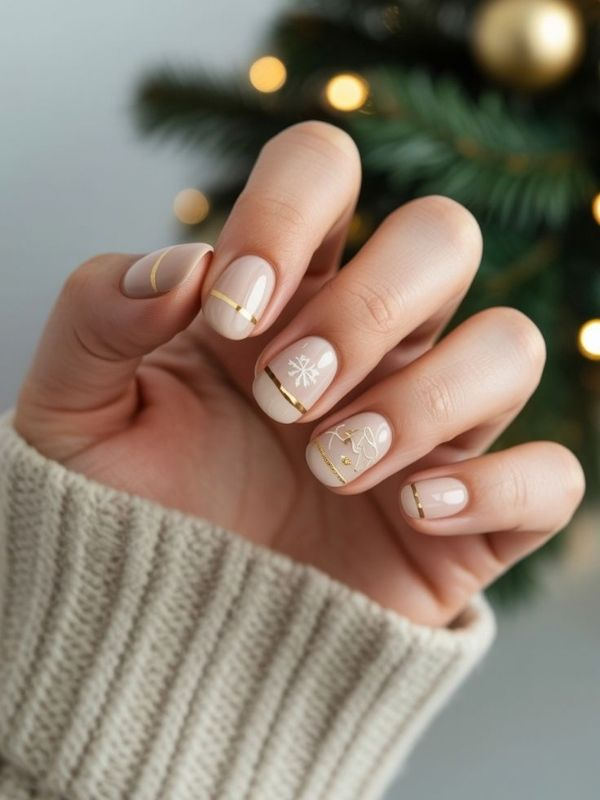 Simple-christmas-nails 