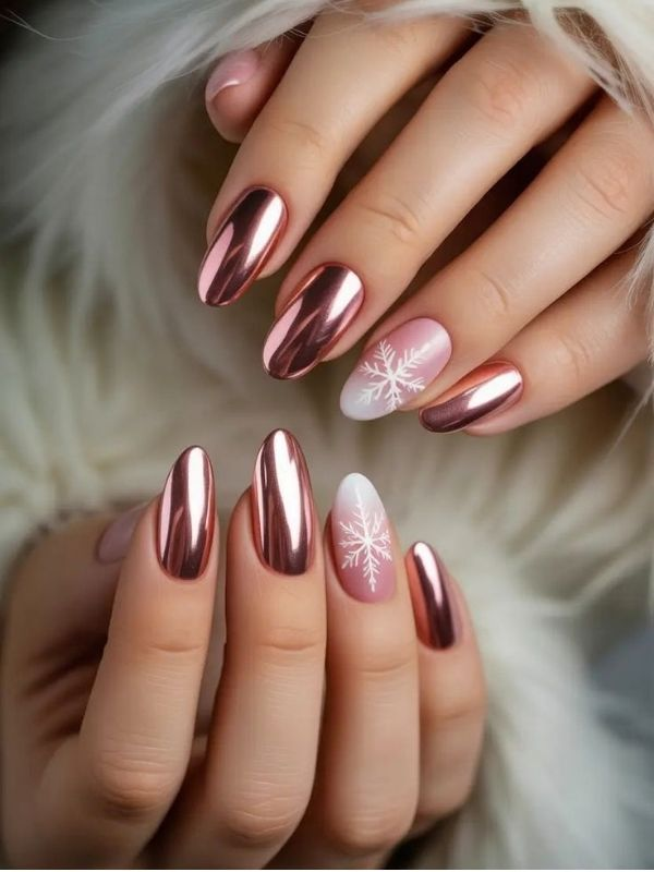 Christmas-Chrome-Nails
