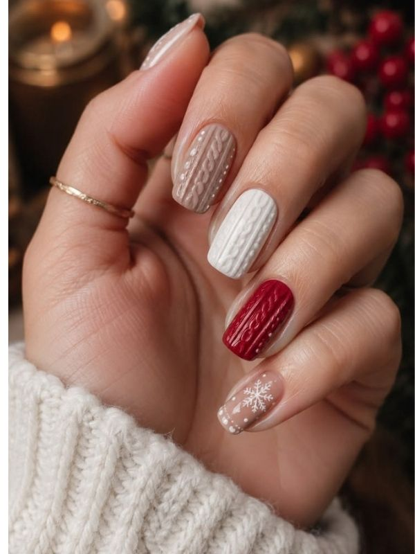 Christmas-Sweater-Nails