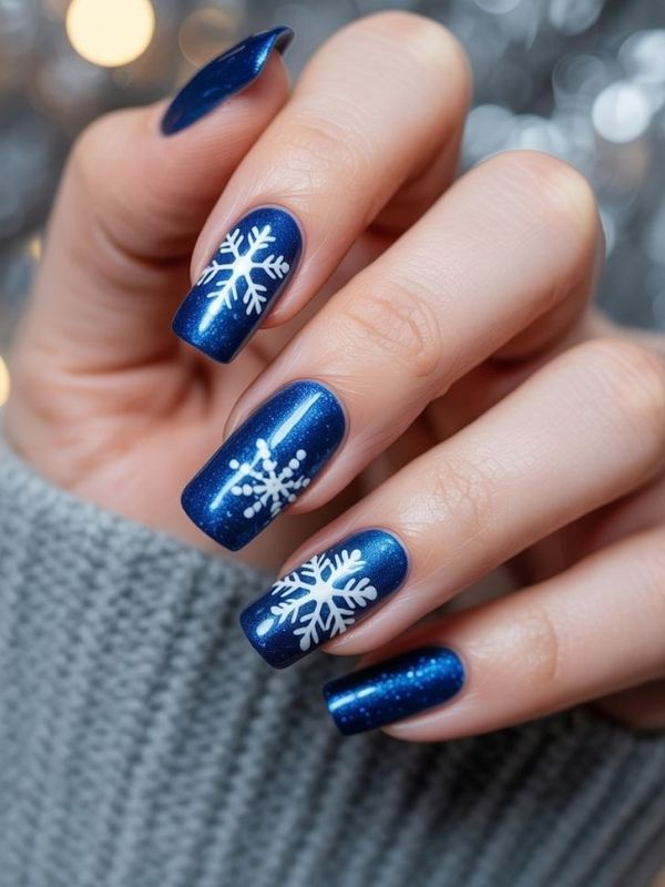 Snowflake-Christmas-Nails