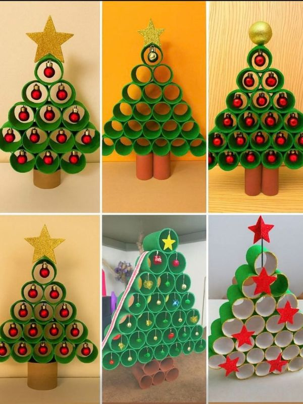 Easy-Christmas-Activity-Ideas-For-Kid-as-Crafts With Recycled Materials