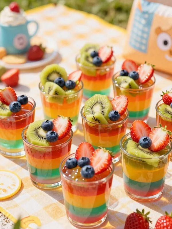 Colorful-Jelly-Cups-as-Party-Food-Ideas-For-Kids