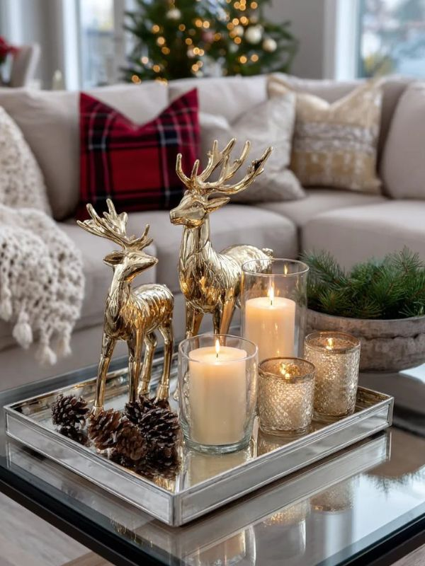 Cozy-Christmas-Living-Room-Decor-Coffee-Table-ideas