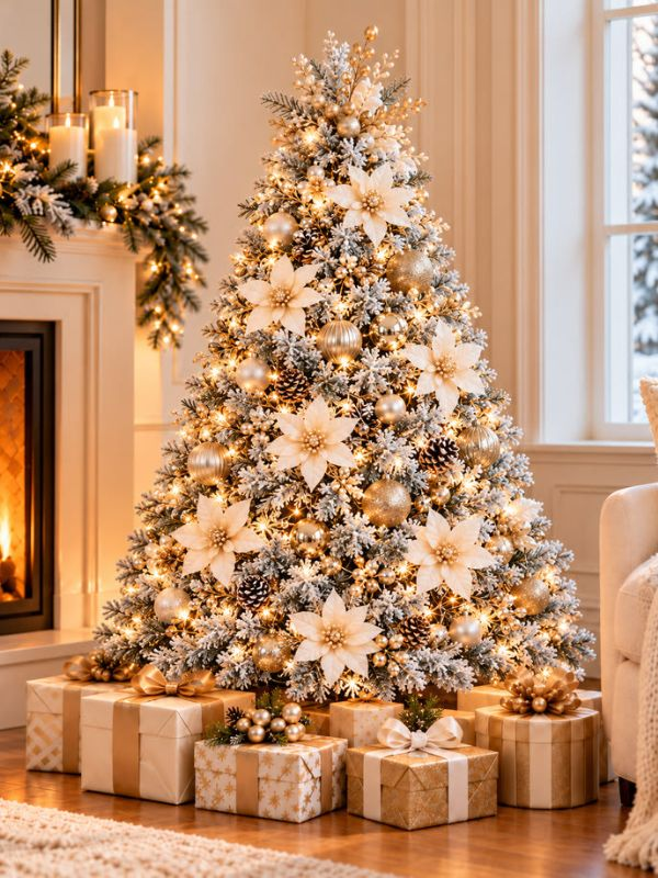 Warm-Christmas-Living-Room-Decor-Corner-ideas