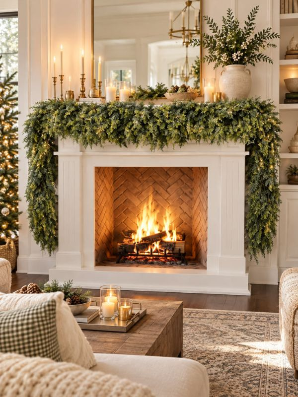 Natural-Greener-as-Christmas-Living-Room-Decor-Ideas