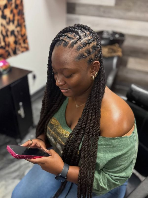Long-Barrel-Twist-Locs-With-a-Side-Part-for-women