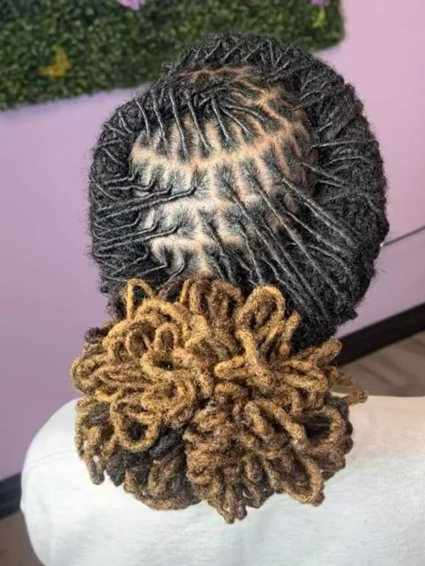 Long-Barrel-Twist-Locs-With-a-Low-Bun-for-Women