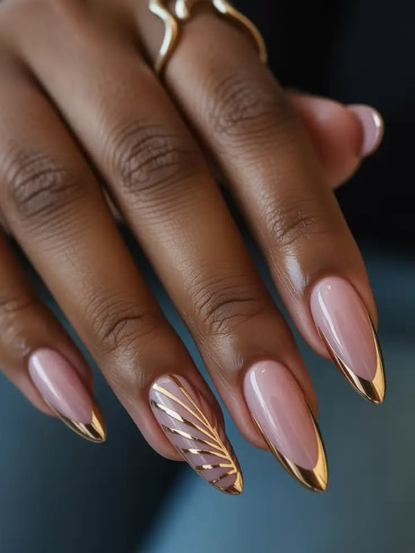 Nude-Nails-With-Chrome-Finish-for-a-Classy-Look