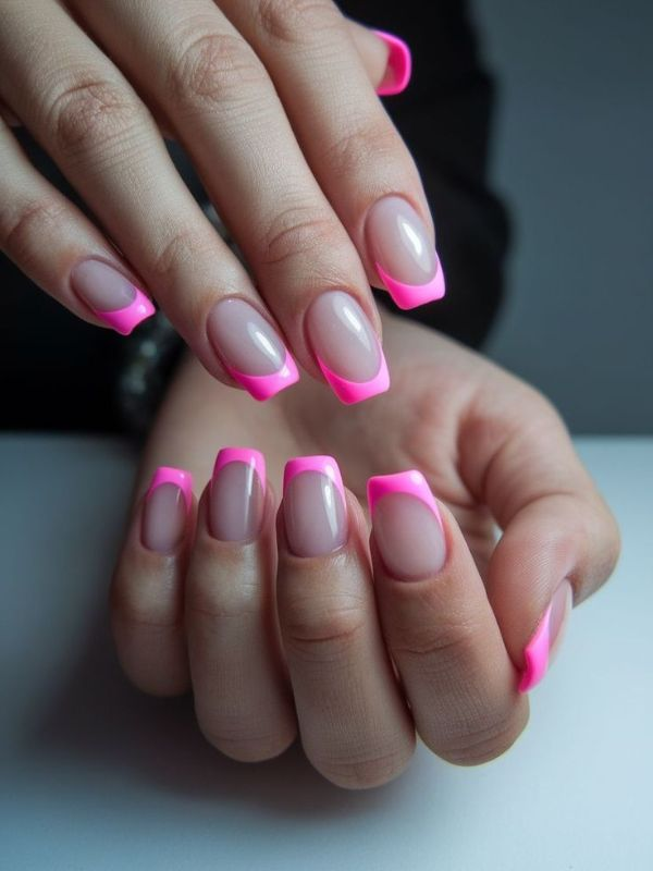 Pink-French-Tip-Nails-Designs-for-fair-skin