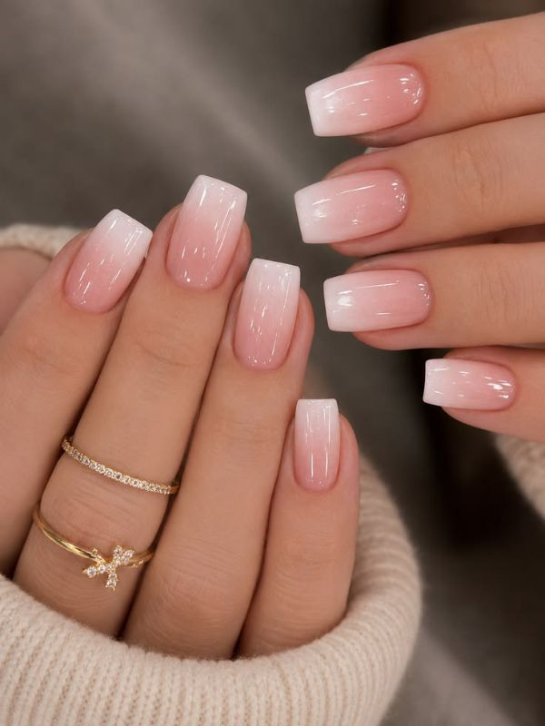 Nude-Pink-Ombre-Nails-Designs-for-Fair-Skin