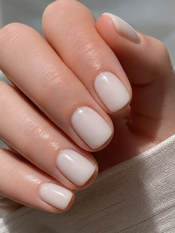 Creamy-Ivory-Short-Nails-for-Fair-Skin