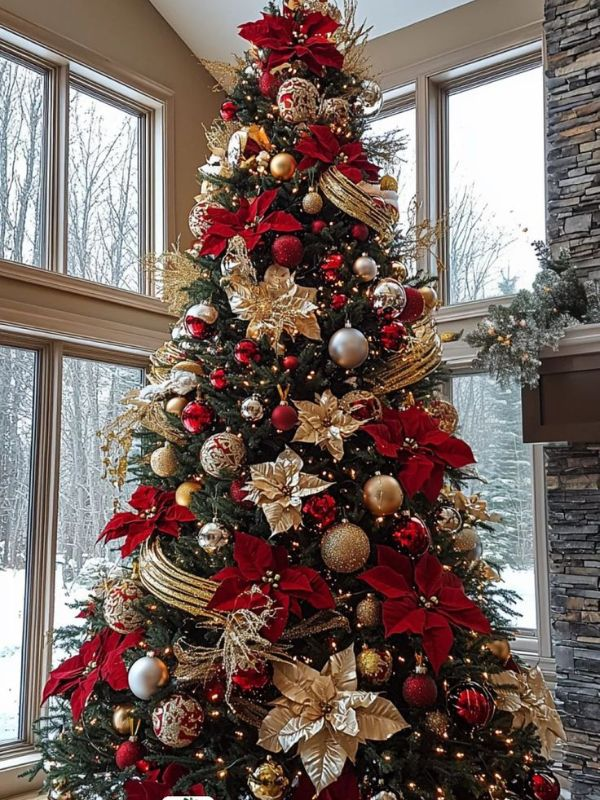 Gold-and-Red-Christmas-Tree-ideas