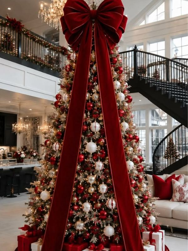 Christmas-Tree-Ideas-With-Red-Bows